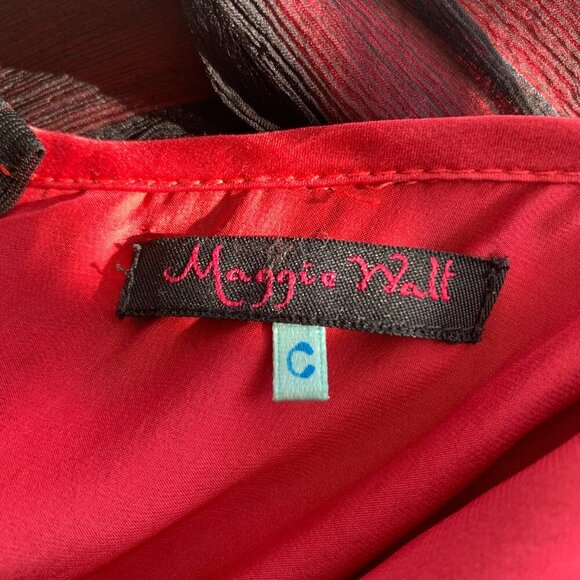 Maggie Walt Sheer 100% Silk Witchy Babydoll Dress - Picture 9 of 15